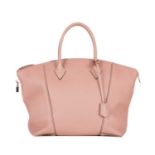 Louis Vuitton, a Lockit MM Parnacea handbag, crafted from magnolia pink leather, featuring