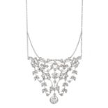 A Belle Epoque diamond floral garland necklace