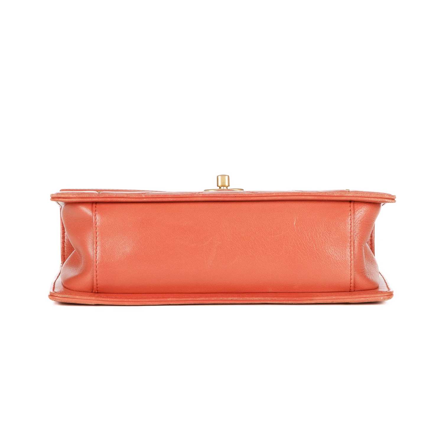 Chanel, a Reversed Chevron Envelope Flap handbag, crafted from peach lambskin leather, with - Image 4 of 4