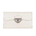 Louis Vuitton, a cream epi long wallet, crafted from textured cream leather, featuring silver-tone