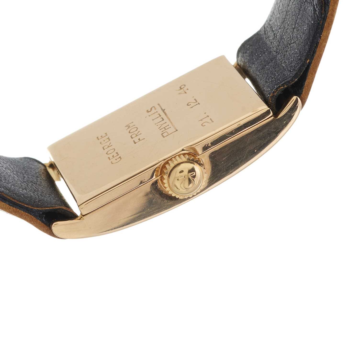 Omega, an Art Deco gold Tank wrist watch, circa 1934 - Image 3 of 6
