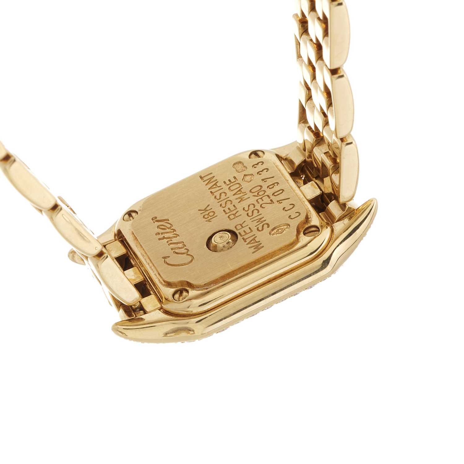 Cartier, an 18ct gold diamond Panthere Mini bracelet watch - Image 3 of 3