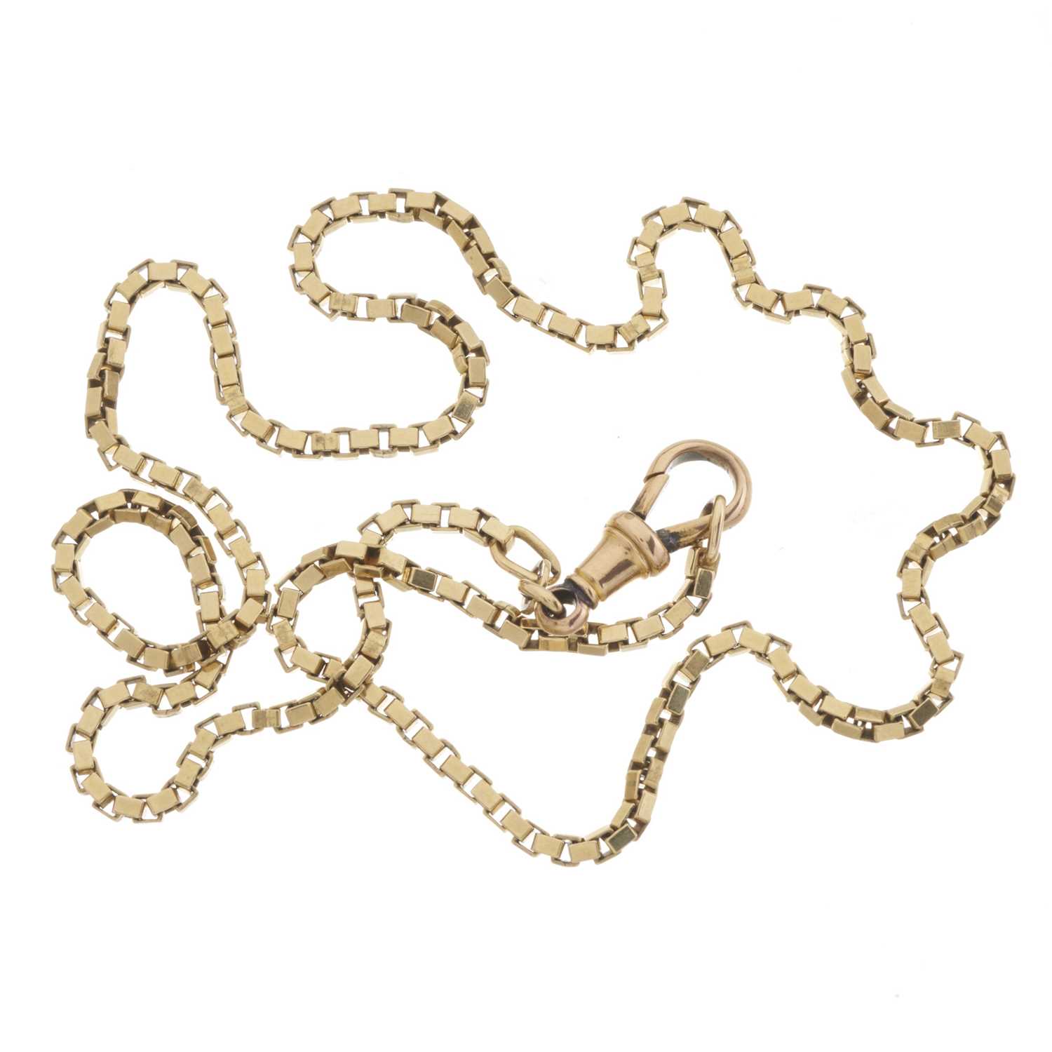 A 9ct gold box-link chain necklace - Bild 2 aus 2
