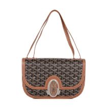 Goyard, a Goyardine 233 handbag, featuring the maker's signature geometric hand-painted Goyardine