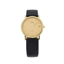 Omega, an 18ct gold De Ville date wrist watch