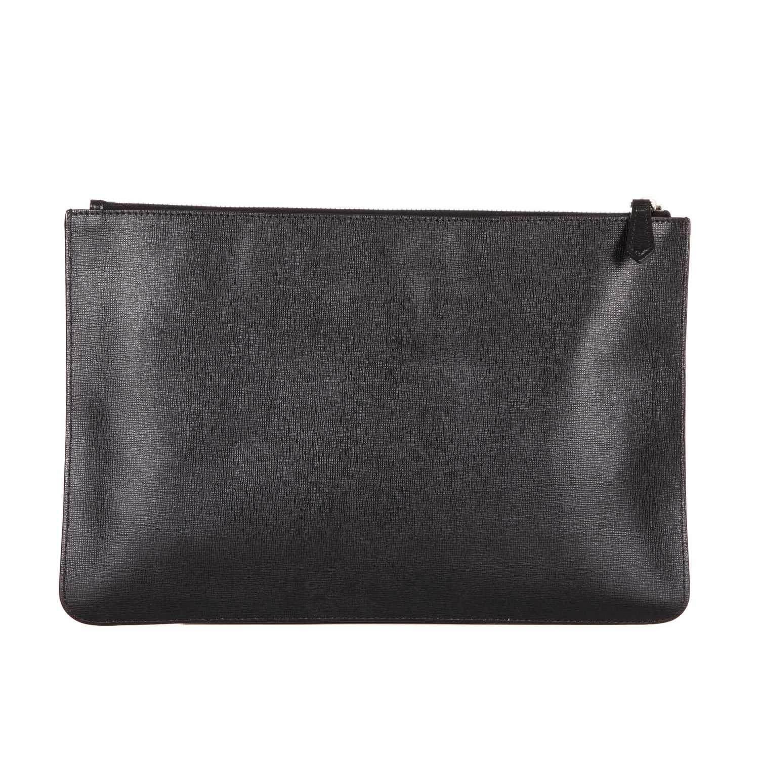 Fendi, a Karlito clutch, crafted from black saffiano leather with silver-tone studded trim, - Image 2 of 2