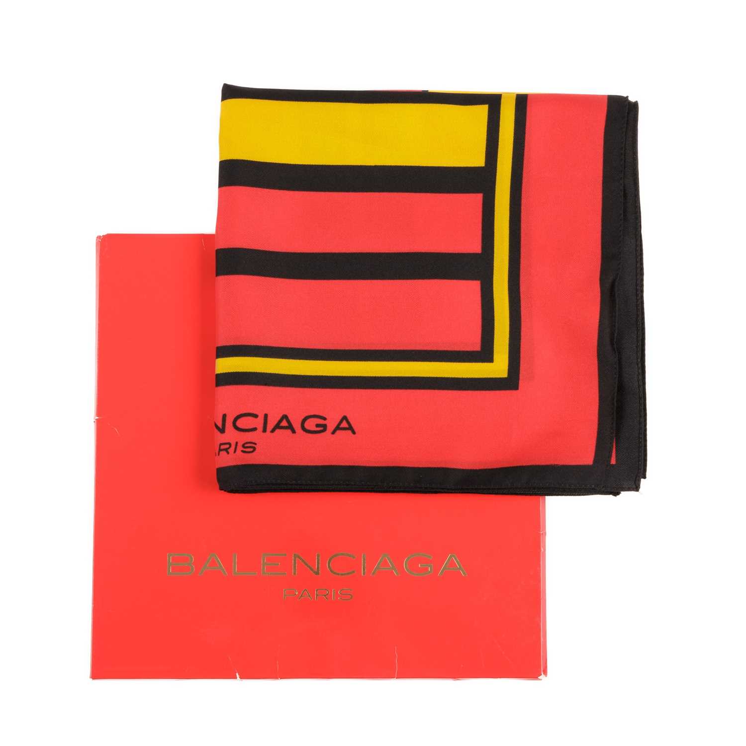 Balenciaga x Rumba, a vintage polyester scarf, designed for the perfume collaboration, featuring a - Image 3 of 3
