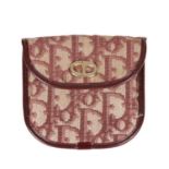 Christian Dior, a vintage Trotter canvas coin purse, crafted from burgundy monogram canvas with