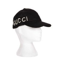 Gucci, a black cotton Loved cap, labelled Gucci, size M / 58, with maker's dust bag - Overall very
