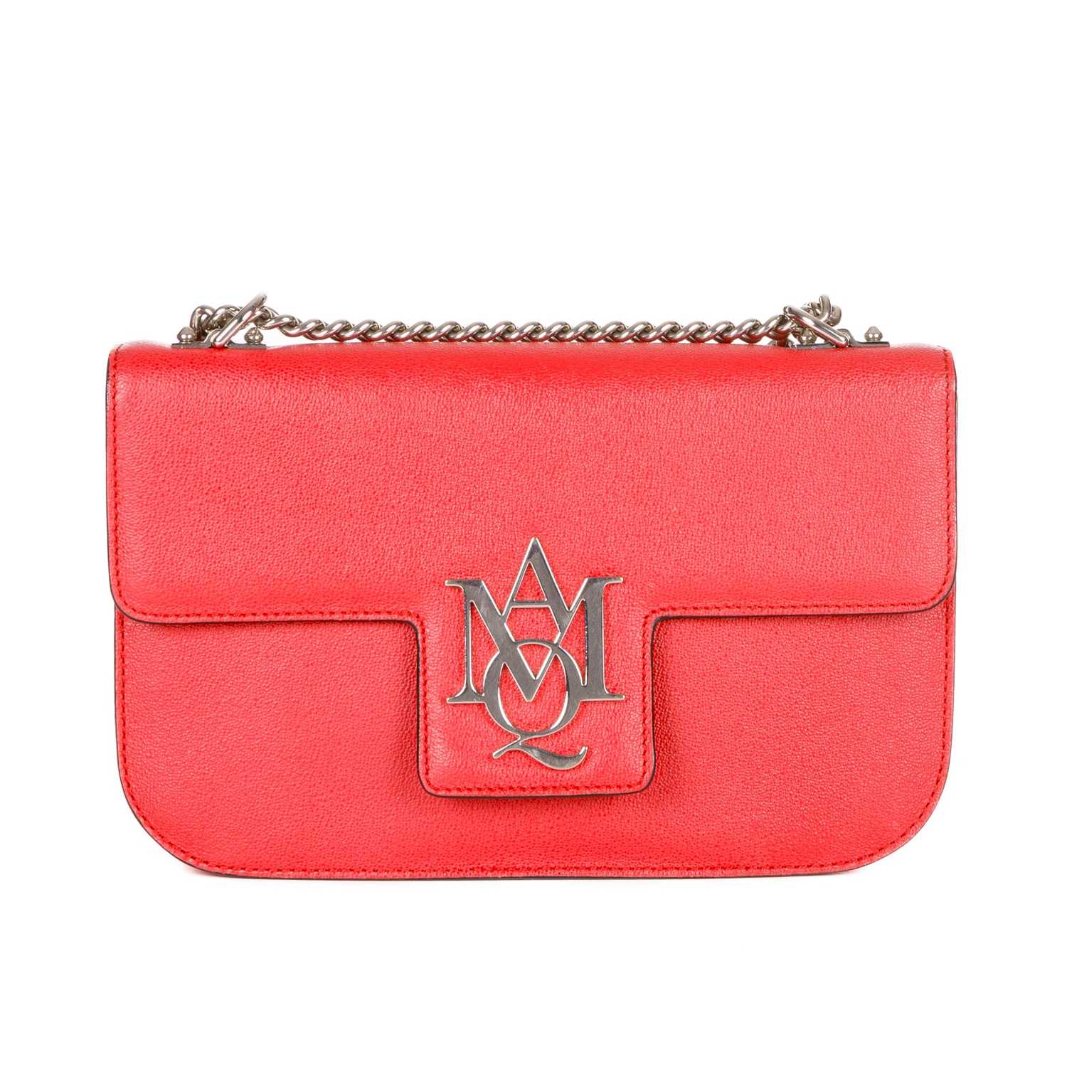 Alexander McQueen, an AMQ Insignia Chain handbag, crafted from red calfskin leather, with polished - Image 2 of 5