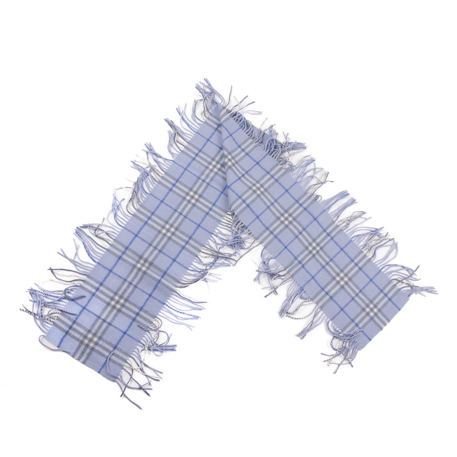 Burberry, two Nova Check lambswool scarves, to include a rose pink scarf with fringe detailing at - Image 4 of 4