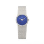 Piaget, an 18ct white gold lapis lazuli bracelet watch