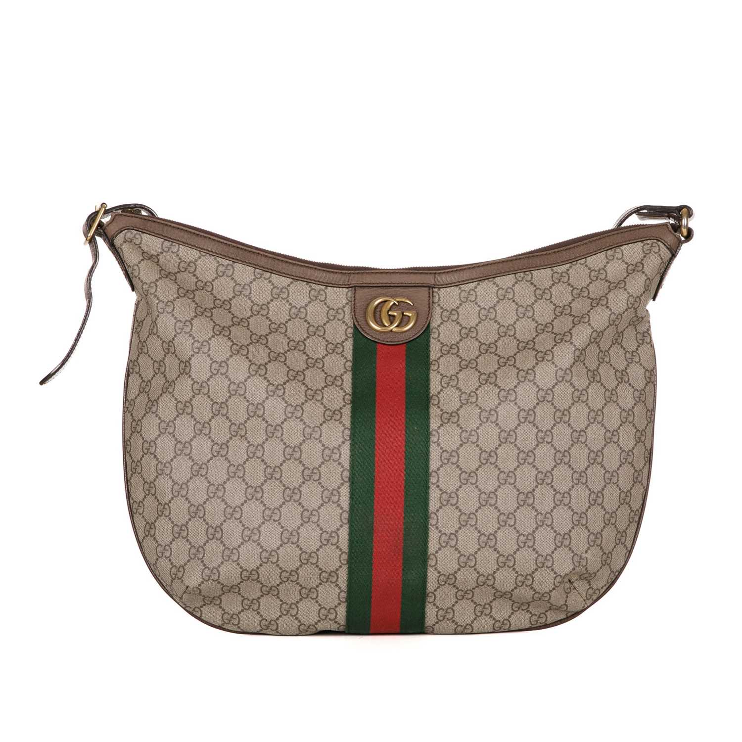 Gucci, a large Ophidia Web hobo handbag, crafted from the maker's supreme GG coated canvas, with