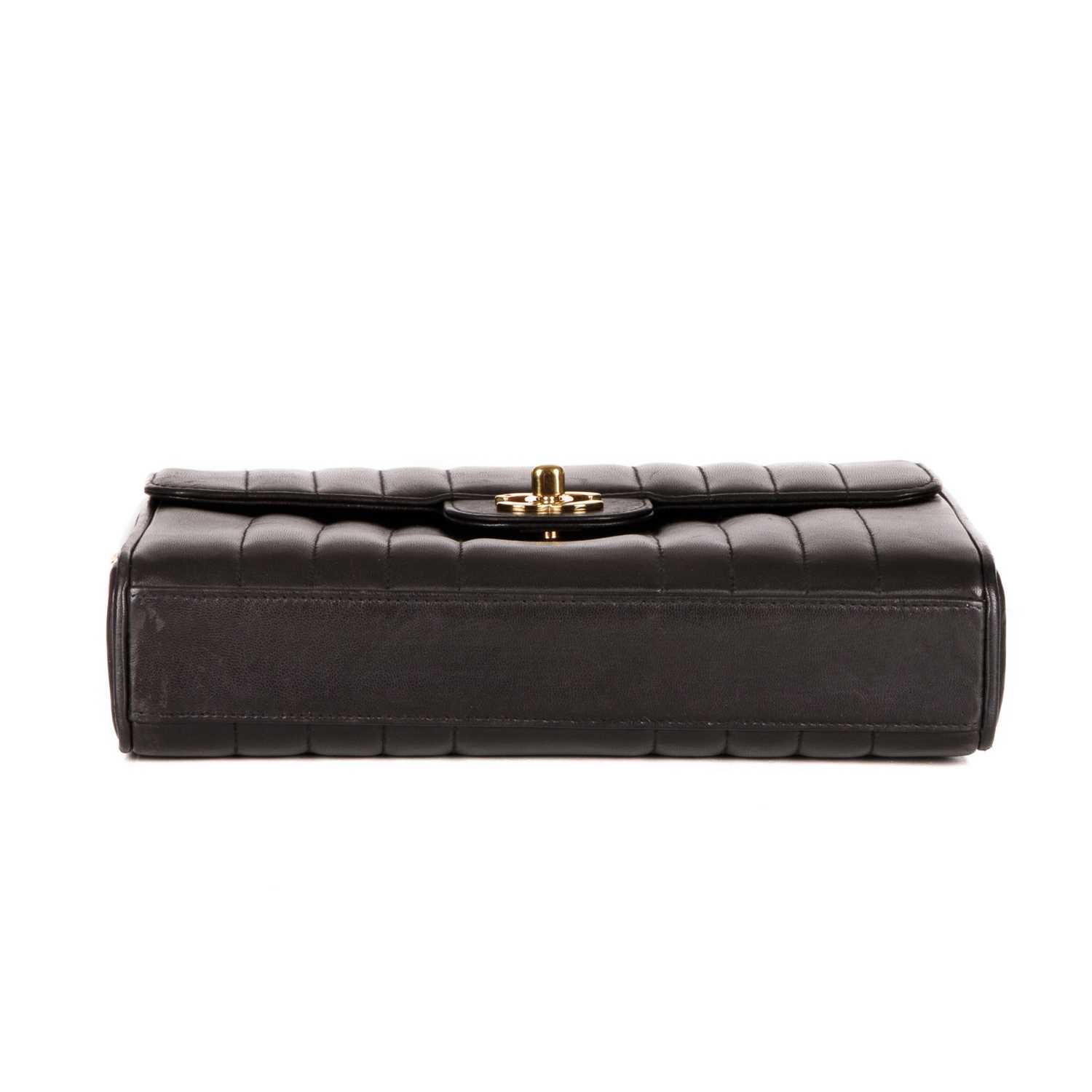 Chanel, a vintage vertical Classic Flap handbag, crafted from black lambskin leather, with - Image 4 of 5