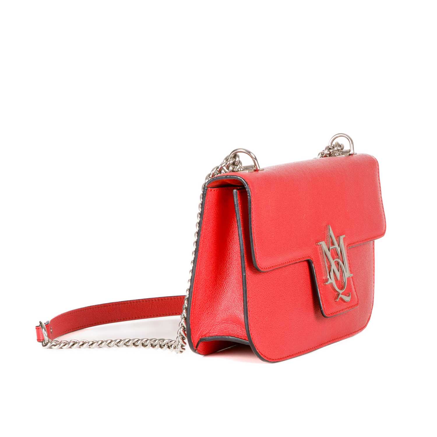 Alexander McQueen, an AMQ Insignia Chain handbag, crafted from red calfskin leather, with polished - Image 4 of 5