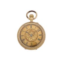 A late 19th century 18ct gold open face pocket watch