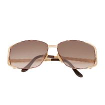 Yves Saint Laurent, a pair of sunglasses, designed with brown gradient lenses, thin metal frames,