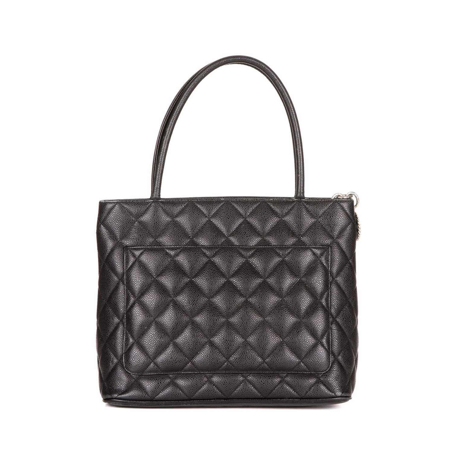 Chanel, a Timeless Medallion tote, crafted from black caviar leather with the maker's classic - Image 2 of 4