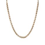 A late Victorian 9ct gold longuard chain necklace