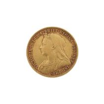 Victoria, a gold full sovereign coin, dated 1897