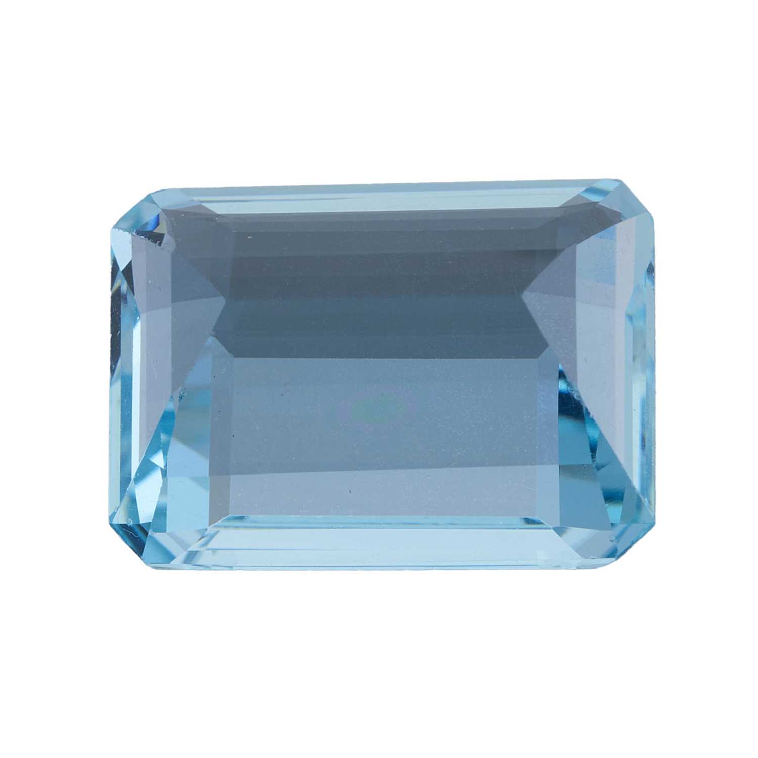 A loose rectangular-shape aquamarine - Bild 2 aus 2