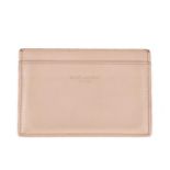 Yves Saint Laurent, a leather card holder, crafted from smooth pale pink leather, with contrasting