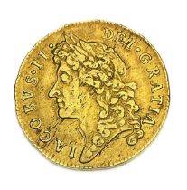 Guinea, James II, 1686, Second Bust, no stops on Reverse. S.3402