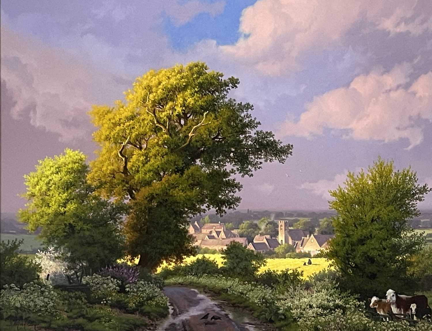 Daniel van der Putten (Dutch, 1960), Changing Light at Cutsdean, Cotswolds, signed l.l., titled