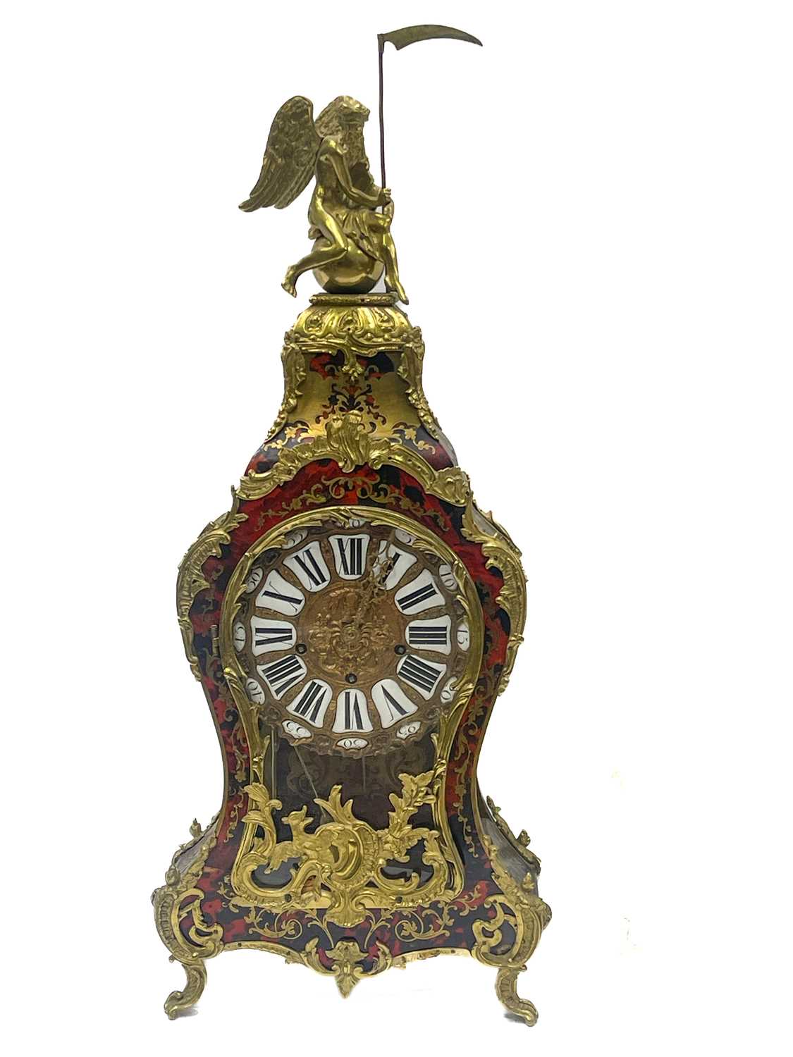 Atelier H. Sandox Perrin, Chaux-de-Fonds, a large French balloon-shaped boulle work bracket clock, - Image 2 of 8