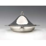 Charles Robert Ashbee for the Guild of Handicraft, an Arts and Crafts silver plated muffin dish