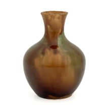 Peter Gardner for Dunmore Pottery, an art pottery vase, circa 1880, ovoid baluster form, marbled