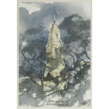 Jeremy Houghton (British, 1974), The Old Marylebone Town Hall, signed, titled and dated 2007, pen