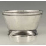 Keith Murray for Mappin and Webb, an Art Deco silver plated bowl, circa 1935, W27688, conical