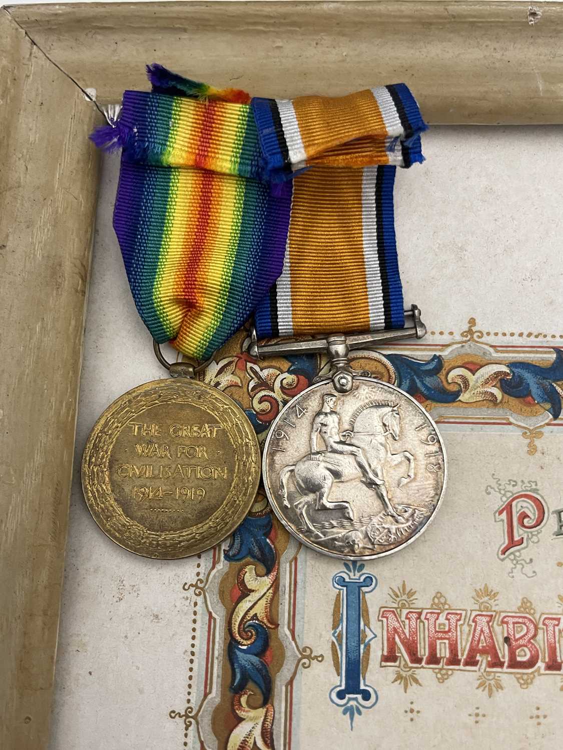 A World War I medal pair with citation, DM2 - 168324 Pte A Atkins ASC - Image 3 of 4