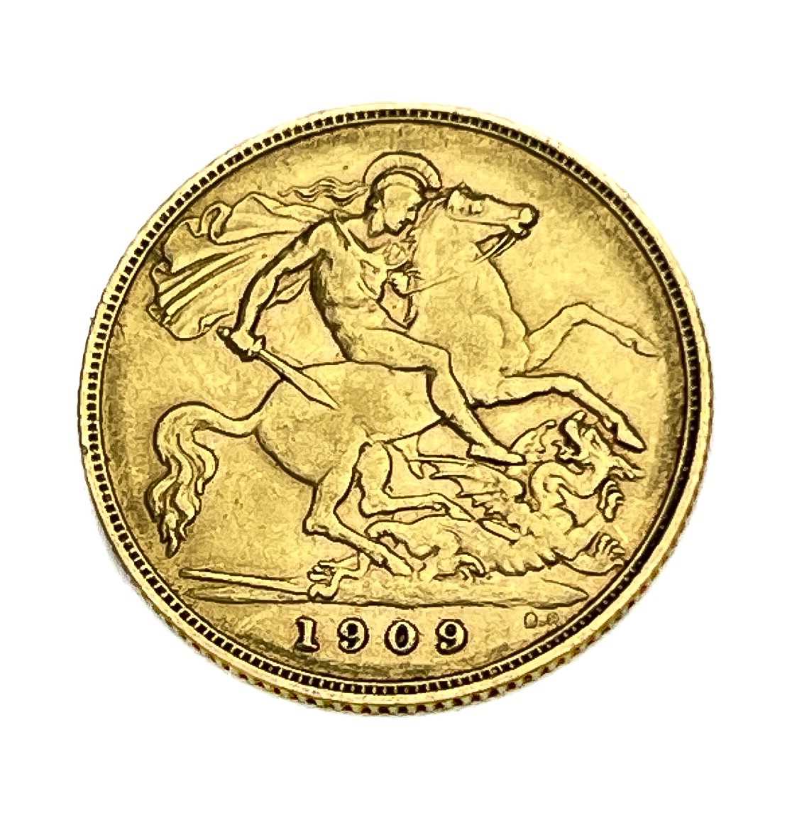 Edward VII, Half Sovereigns, 1909 & 1910. S3974 (2) - Image 4 of 4