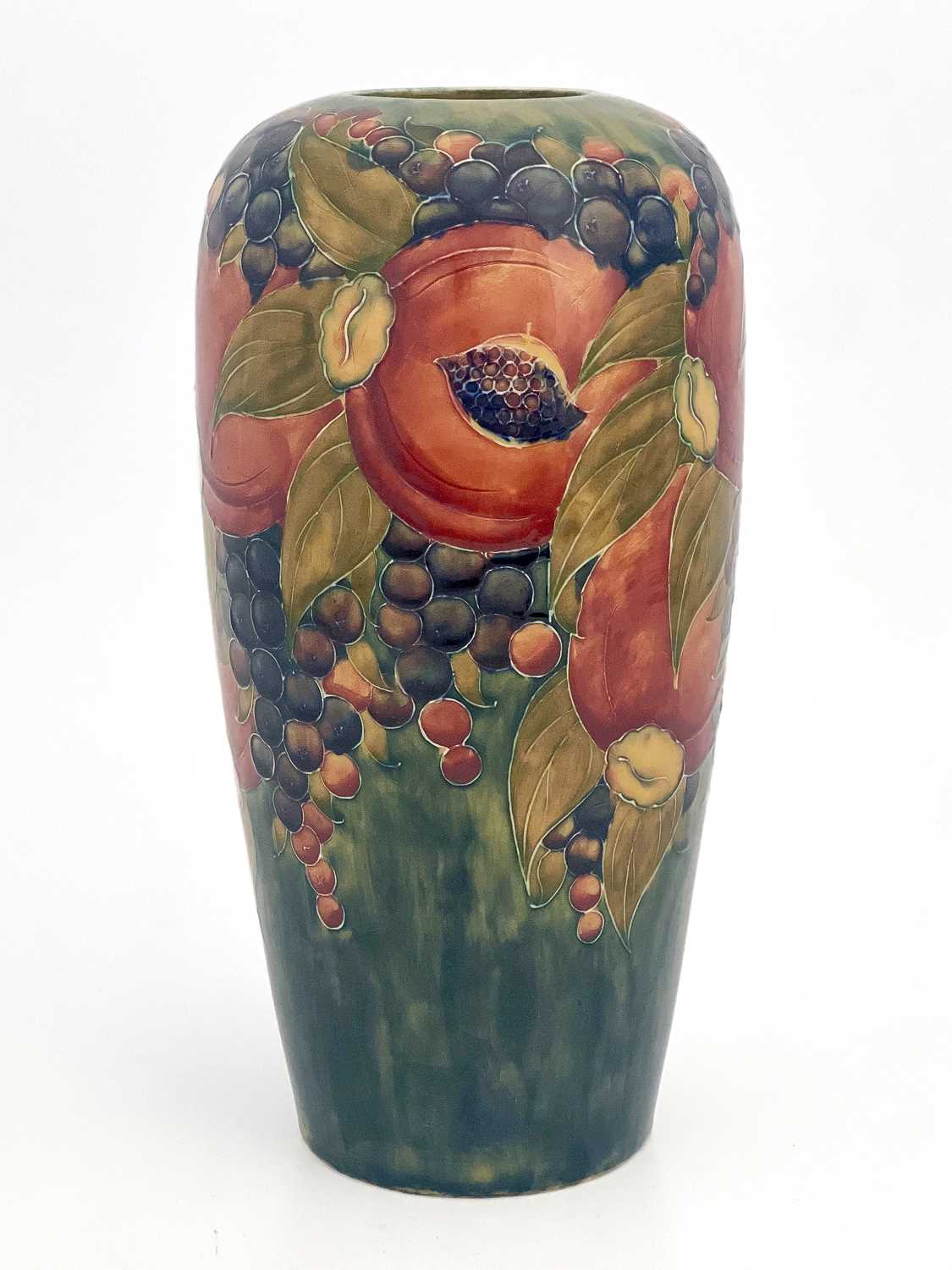 William Moorcroft for Liberty and Co., a Pomegranate vase, circa 1911, shouldered form, ochre