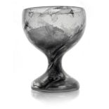 Horst Tuselmann for Peill and Putzler, a German mid century glass vase, pedestal chalice form,