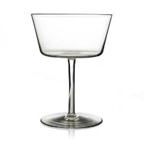 Harry Powell for James Powell and Sons, Whitefriars, an Arts and Crafts Champagne saucer or wine