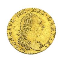 Half Guinea, George III, 1775, Fourth Laureate Head. S.3734