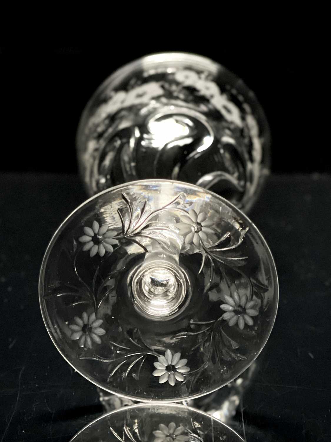 Thomas Webb and Sons, an Edwardian Stourbridge Intaglio engraved rock crystal wine glass, circa - Image 5 of 5