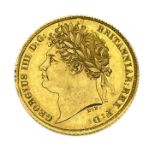 George IV, Half Sovereign, 1821, very rare. S3802
