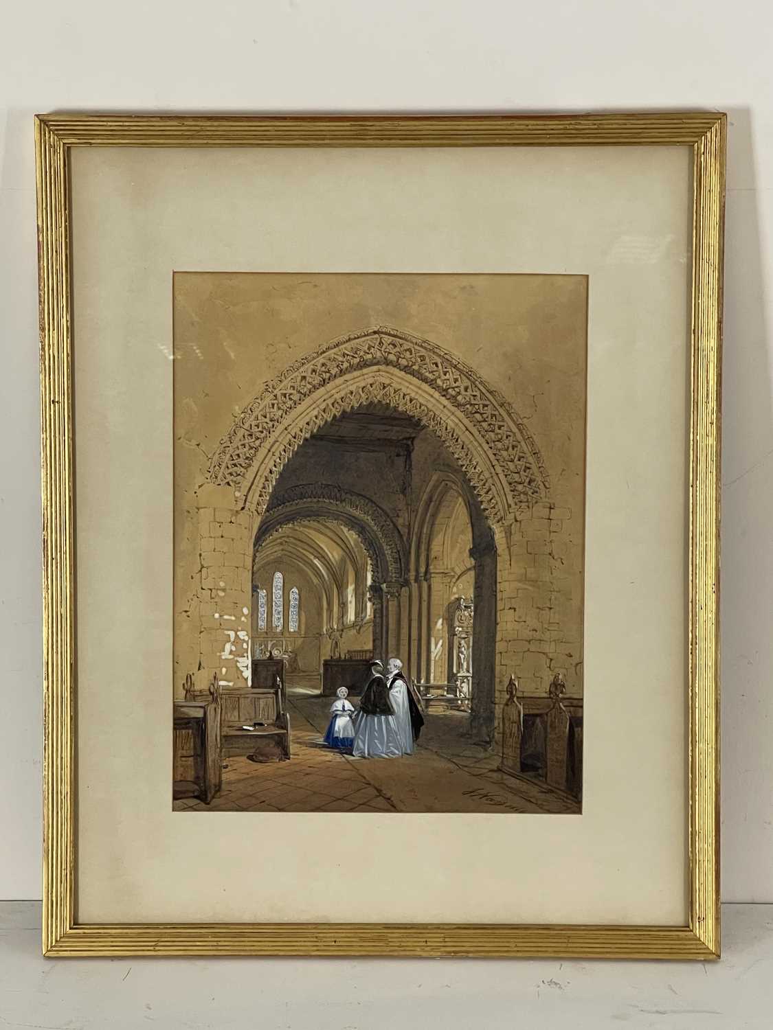 Joseph Nash (British, 1808-1878), Barfreston Church, a set of three, signed and dated 1866, titled - Bild 3 aus 9