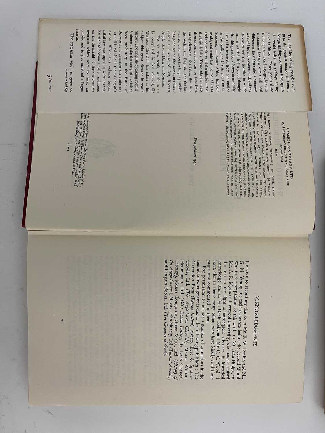 Churchill, Winston S, 'A History of The English-Speaking Peoples', 1956/57 first edition, four - Bild 2 aus 2