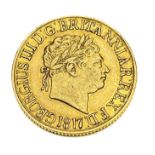 George III, Sovereign, 1817. S3785