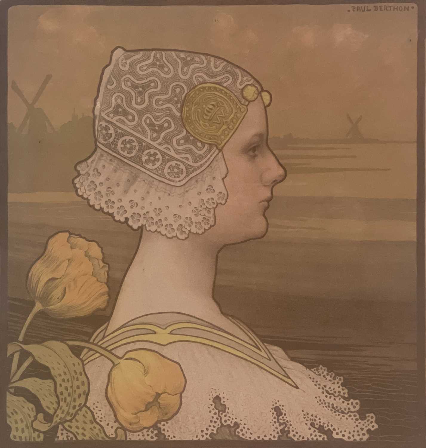 Paul Berthon (French, 1872-1909), Sa très gracieuse Majesté la Reine Wilhelmine, lithograph in