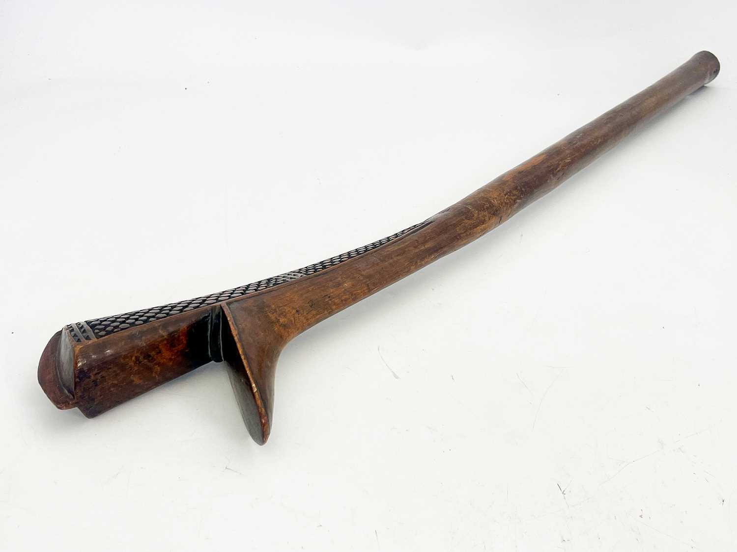 Tribal Art/Ethnographica/Oceanic Interest, a Fijian tribal gunstock war club, 19th Century or