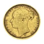 Victoria, Sovereign, 1879M, horse with long tail. S3857
