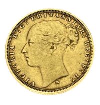 Victoria, Sovereign, 1879M, horse with long tail. S3857