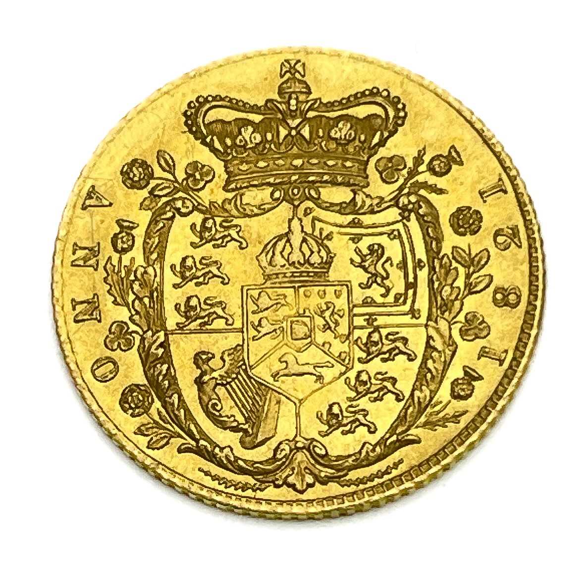 George IV, Half Sovereign, 1821, very rare. S3802 - Image 2 of 2
