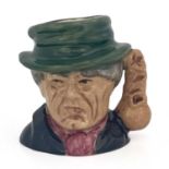 A Royal Doulton Tiny character jug, Bill Sykes, green hat, printed mark, 4cm high
